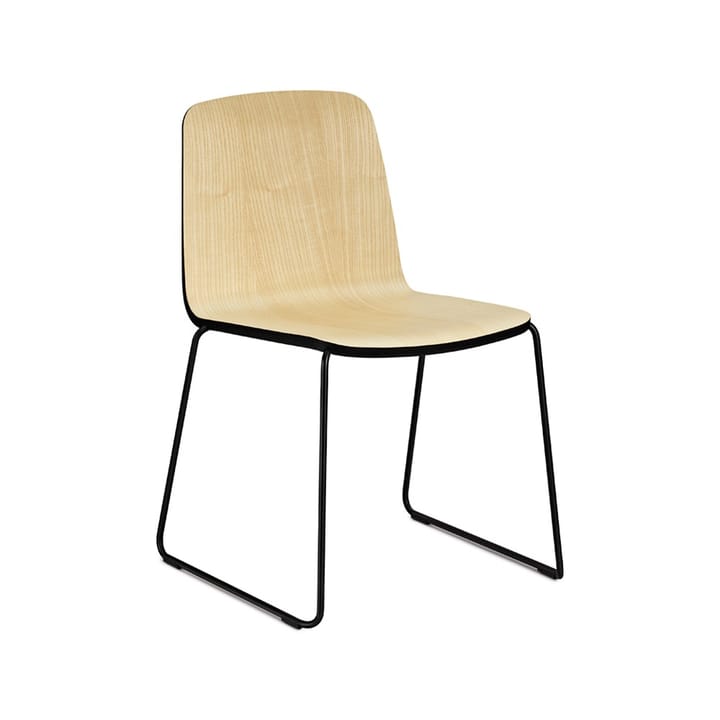 Cadeira Just - Folheado, Borda Preta, Suporte de Metal Preto - Normann Copenhagen