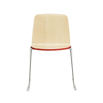 Cadeira Just - Folheado, Borda Preta, Suporte de Metal Preto - Normann Copenhagen