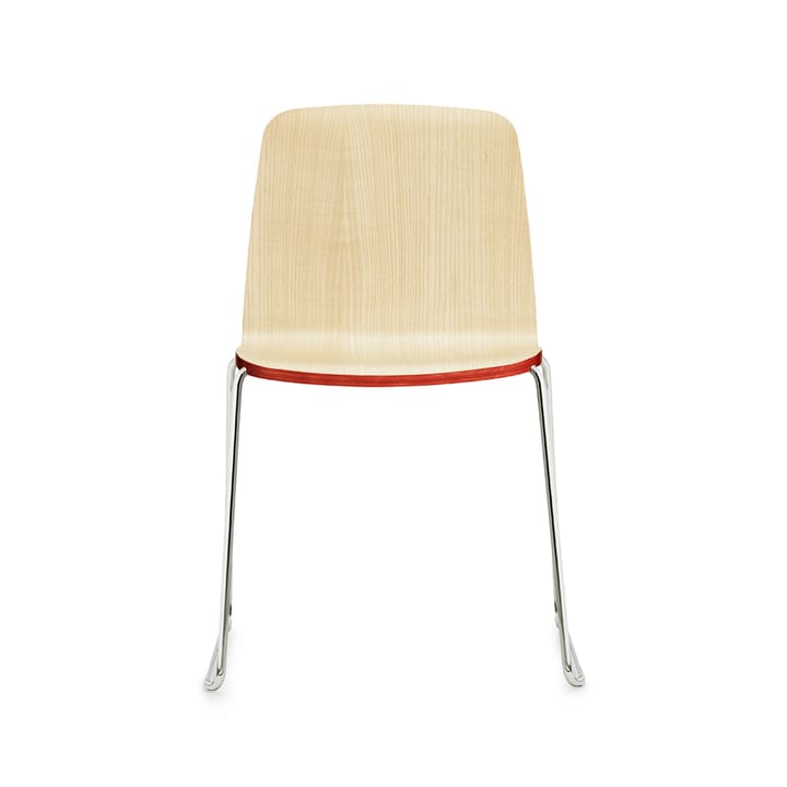 Cadeira Just, Folheado, Borda Preta, Suporte de Metal Preto Normann Copenhagen