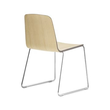 Cadeira Just - Folheado, Borda Preta, Suporte de Metal Preto - Normann Copenhagen