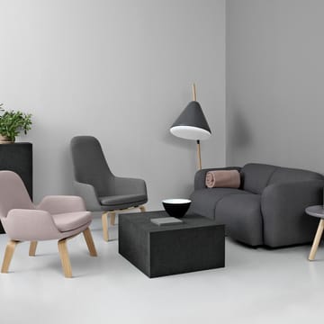 Cadeira lounge Era Low - Couro preto tango  - Normann Copenhagen