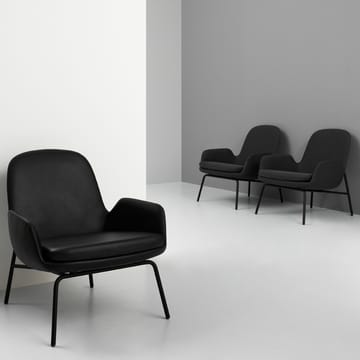 Cadeira lounge Era Low - Couro preto tango  - Normann Copenhagen