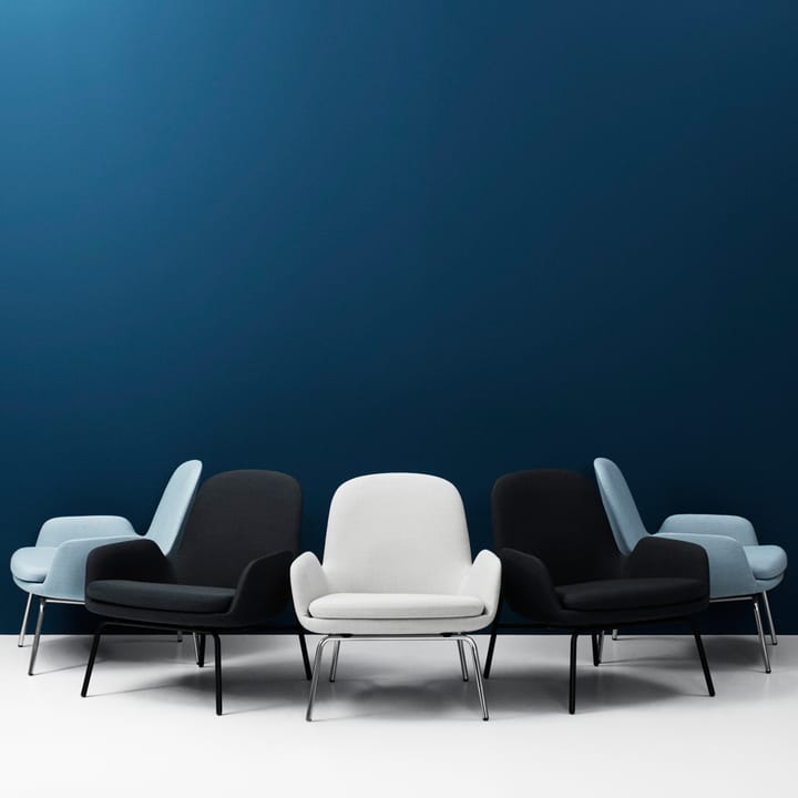 Cadeira lounge Era Low, Couro preto tango  Normann Copenhagen