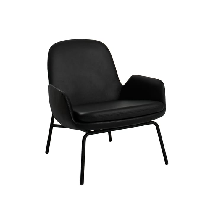 Cadeira lounge Era Low - Couro preto tango  - Normann Copenhagen