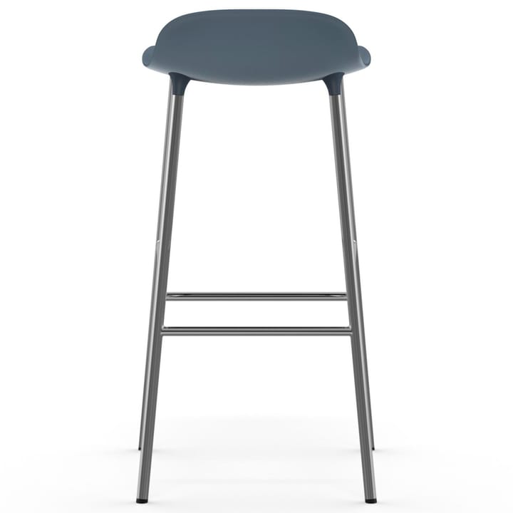 Form Cadeira bar com pernas cromadas 75 cm, Azul  Normann Copenhagen