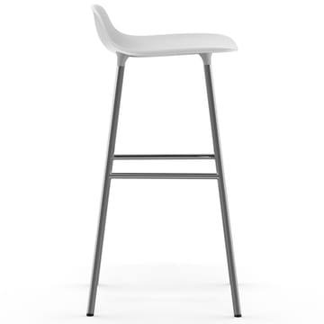 Form Cadeira bar com pernas cromadas 75 cm - Branco - Normann Copenhagen