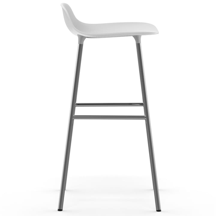 Form Cadeira bar com pernas cromadas 75 cm, Branco Normann Copenhagen