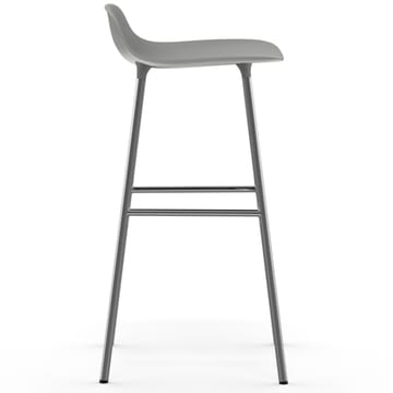 Form Cadeira bar com pernas cromadas 75 cm - Cinzento - Normann Copenhagen