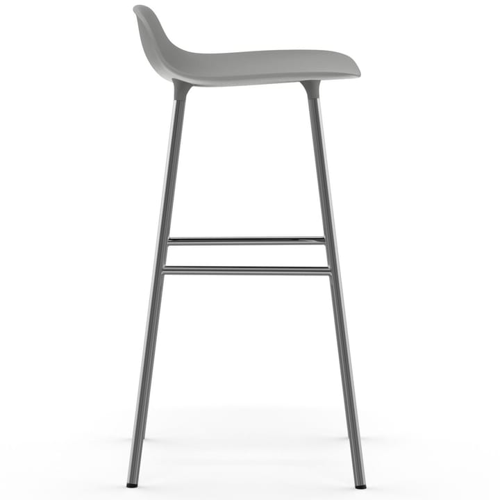 Form Cadeira bar com pernas cromadas 75 cm, Cinzento Normann Copenhagen