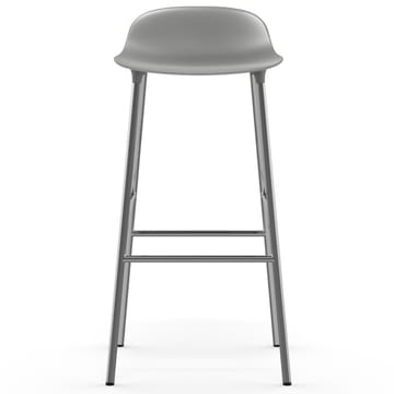 Form Cadeira bar com pernas cromadas 75 cm - Cinzento - Normann Copenhagen