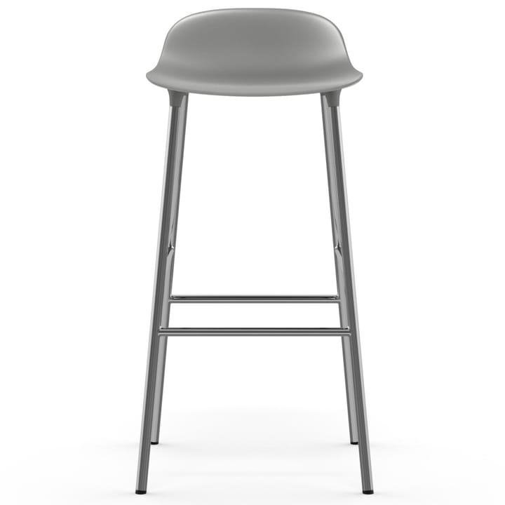 Form Cadeira bar com pernas cromadas 75 cm, Cinzento Normann Copenhagen