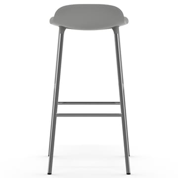 Form Cadeira bar com pernas cromadas 75 cm - Cinzento - Normann Copenhagen