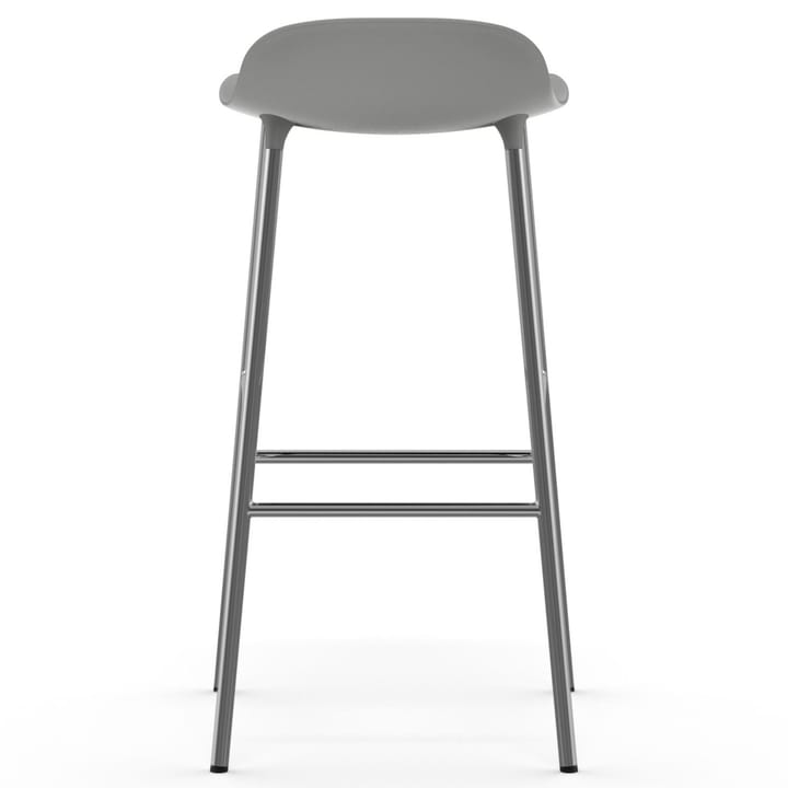 Form Cadeira bar com pernas cromadas 75 cm, Cinzento Normann Copenhagen