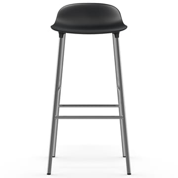 Form Cadeira bar com pernas cromadas 75 cm - Preto - Normann Copenhagen