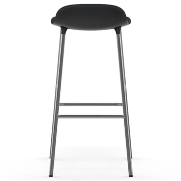 Form Cadeira bar com pernas cromadas 75 cm - Preto - Normann Copenhagen