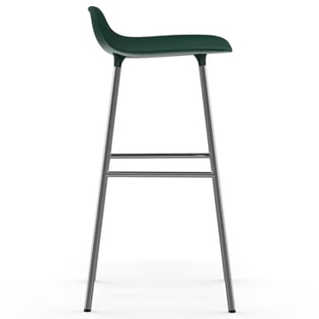 Form Cadeira bar com pernas cromadas 75 cm - Verde - Normann Copenhagen