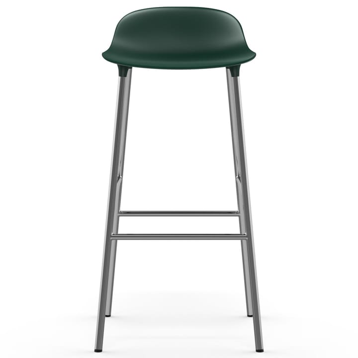 Form Cadeira bar com pernas cromadas 75 cm, Verde Normann Copenhagen