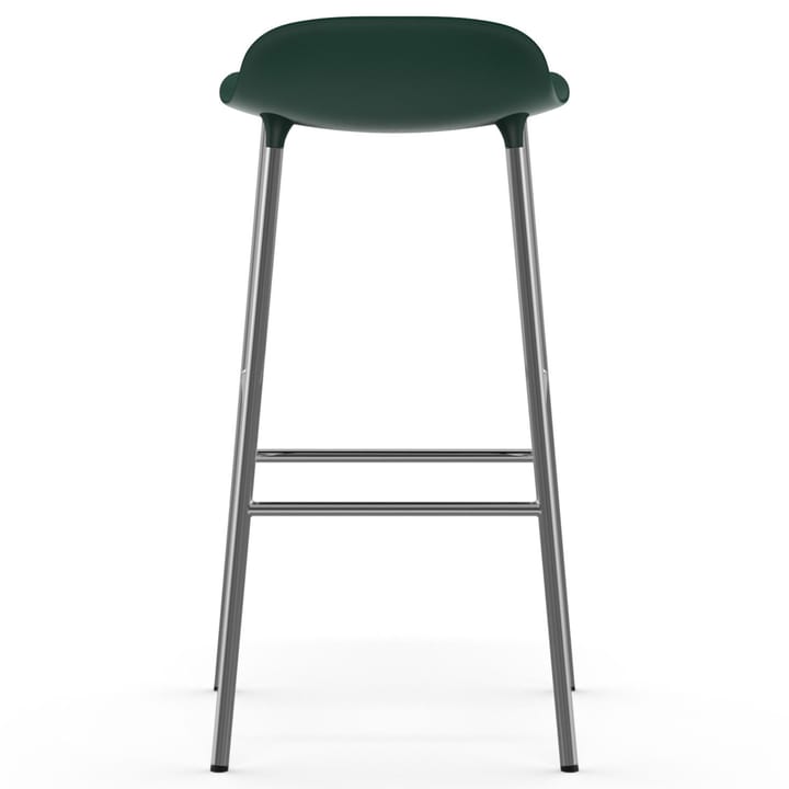 Form Cadeira bar com pernas cromadas 75 cm, Verde Normann Copenhagen