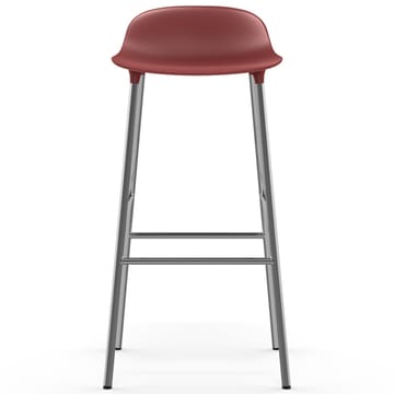 Form Cadeira bar com pernas cromadas 75 cm - Vermelho - Normann Copenhagen