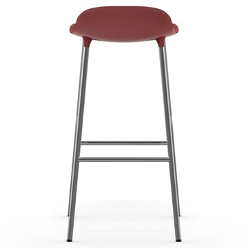 Form Cadeira bar com pernas cromadas 75 cm - Vermelho - Normann Copenhagen