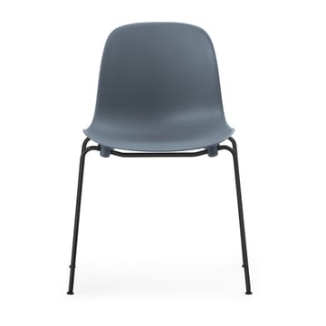 Form Chair cadeira empilhável com pés pretos, 2 peças, Azul - undefined - Normann Copenhagen