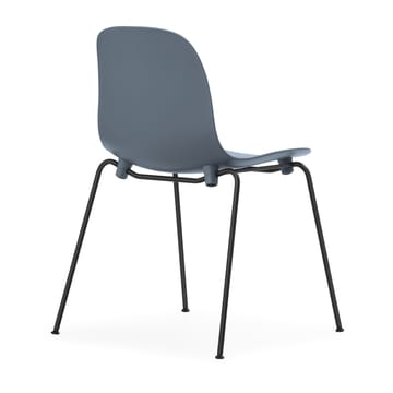 Form Chair cadeira empilhável com pés pretos, 2 peças, Azul - undefined - Normann Copenhagen