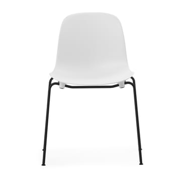 Form Chair cadeira empilhável com pés pretos, 2 peças, Branco - undefined - Normann Copenhagen