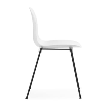 Form Chair cadeira empilhável com pés pretos, 2 peças, Branco - undefined - Normann Copenhagen