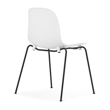 Form Chair cadeira empilhável com pés pretos, 2 peças, Branco - undefined - Normann Copenhagen