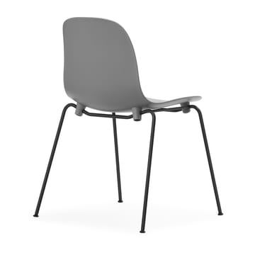 Form Chair cadeira empilhável com pés pretos, 2 peças, Cinza - undefined - Normann Copenhagen