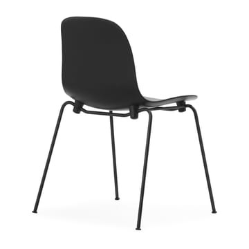 Form Chair cadeira empilhável com pés pretos, 2 peças, Preto - undefined - Normann Copenhagen