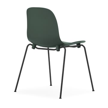 Form Chair cadeira empilhável com pés pretos, 2 peças, Verde - undefined - Normann Copenhagen