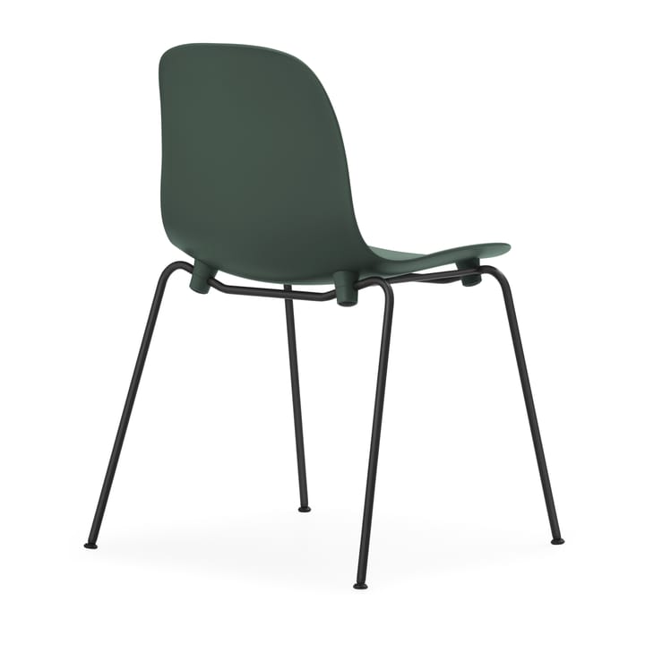 Form Chair cadeira empilhável com pés pretos, 2 peças, Verde - undefined - Normann Copenhagen