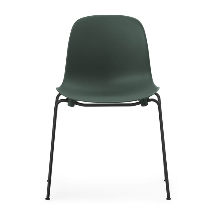 Form Chair cadeira empilhável com pés pretos, 2 peças, Verde Normann Copenhagen