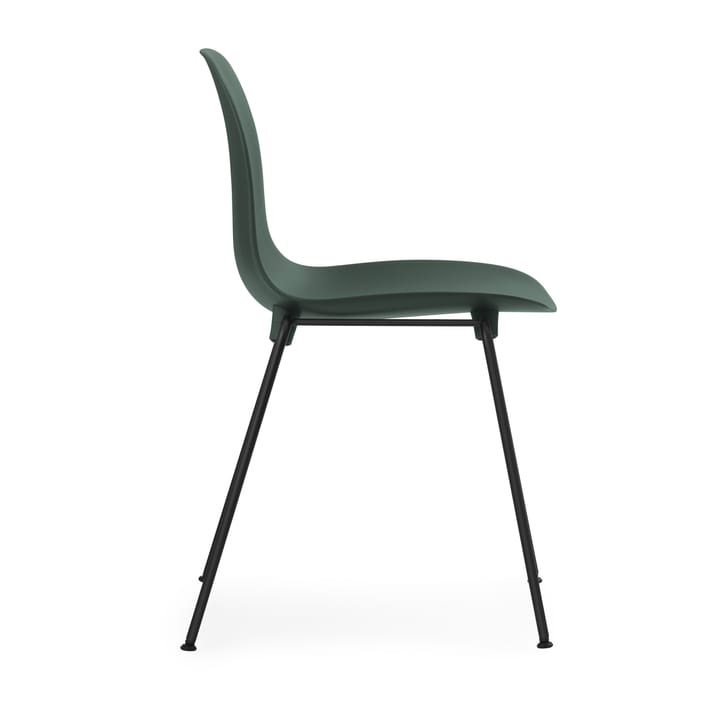 Form Chair cadeira empilhável com pés pretos, 2 peças, Verde Normann Copenhagen