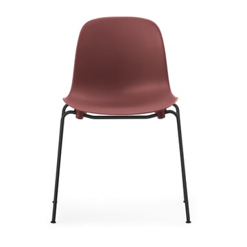 Form Chair cadeira empilhável com pés pretos, 2 peças, Vermelho - undefined - Normann Copenhagen