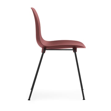 Form Chair cadeira empilhável com pés pretos, 2 peças, Vermelho - undefined - Normann Copenhagen