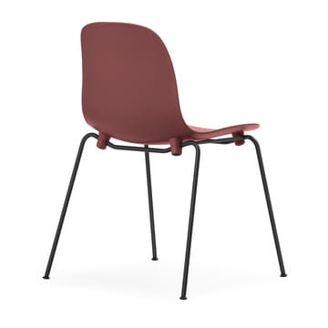 Form Chair cadeira empilhável com pés pretos, 2 peças, Vermelho - undefined - Normann Copenhagen