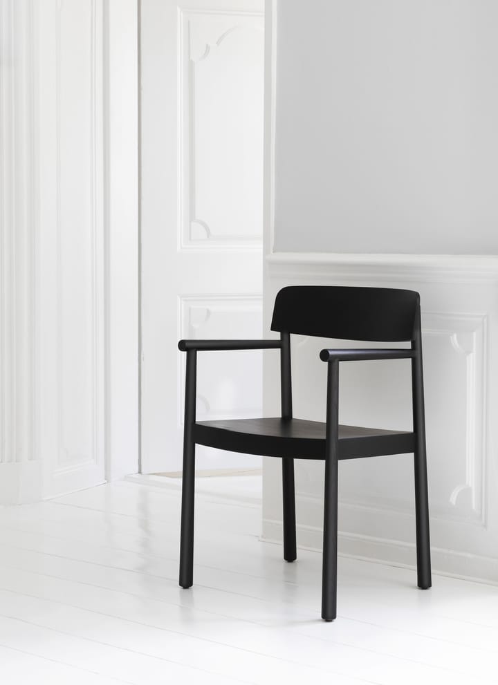 Herit poltrona com almofada - Black/ Ultra Leather - Black - Normann Copenhagen