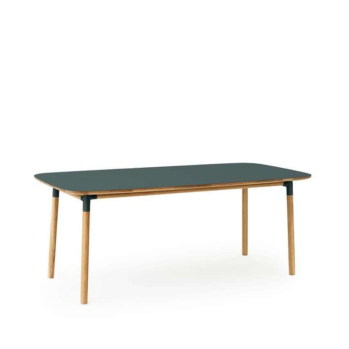 Mesa de jantar Form - verde, pernas carvalho - Normann Copenhagen