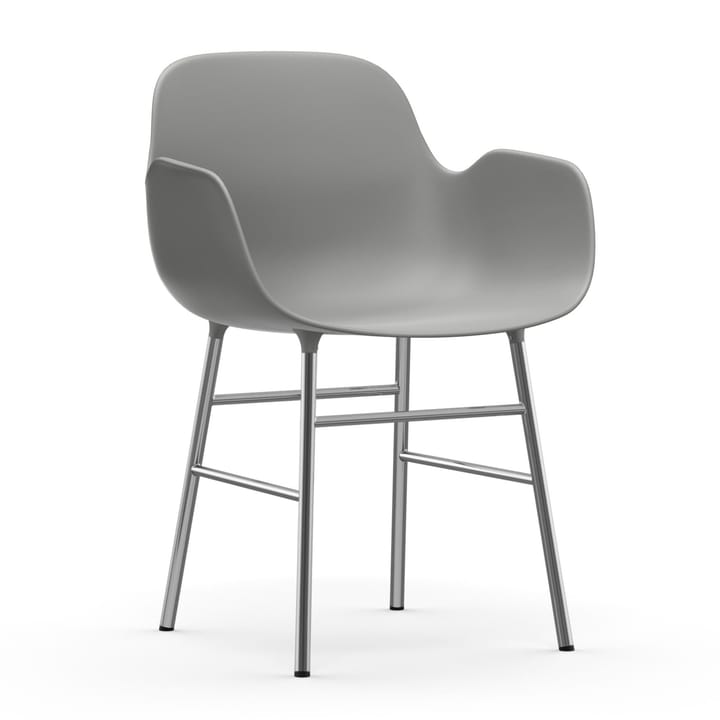 Poltrona pernas cromadas Form - Cinzento - Normann Copenhagen