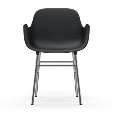 Poltrona pernas cromadas Form - Preto - Normann Copenhagen