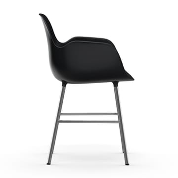 Poltrona pernas cromadas Form - Preto - Normann Copenhagen