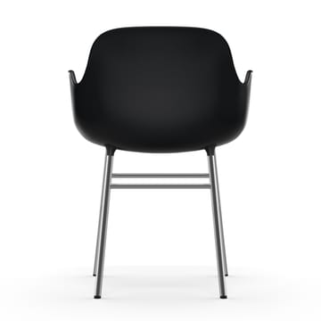 Poltrona pernas cromadas Form - Preto - Normann Copenhagen