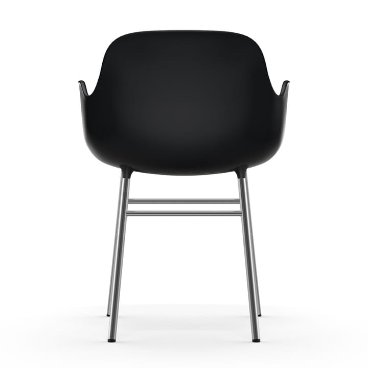 Poltrona pernas cromadas Form, Preto Normann Copenhagen