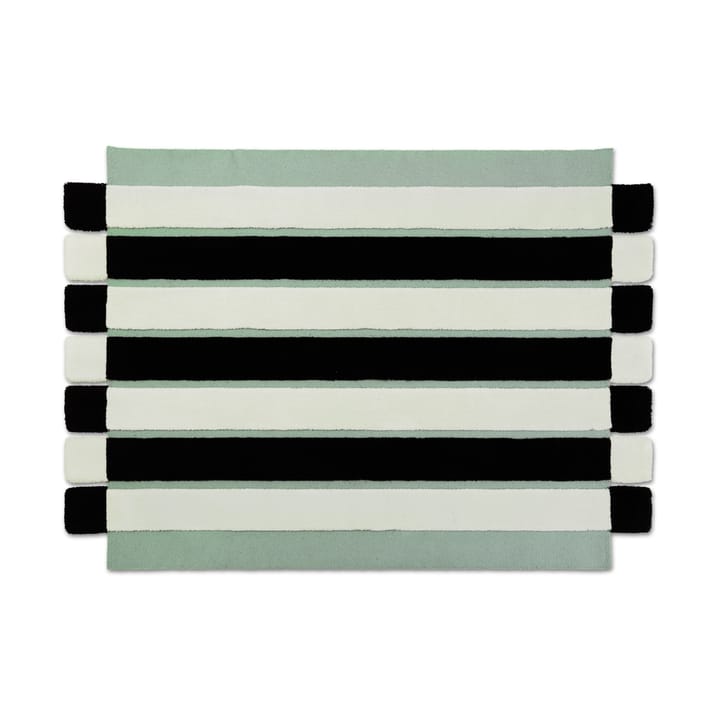 Tapete ODC Segment Rug Collection Stripe Chess - Mint-white-black, 154x200 cm - Ogeborg