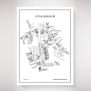 Póster Stockholm  - 50x70 cm - Olle Eksell