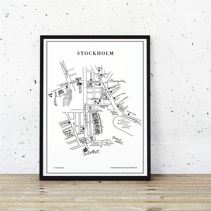 Póster Stockholm  - 50x70 cm - Olle Eksell