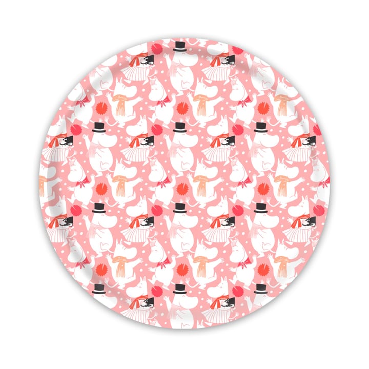 Bandeja Moomin Celebration Ø31 cm - Branco-rosa - Opto Design