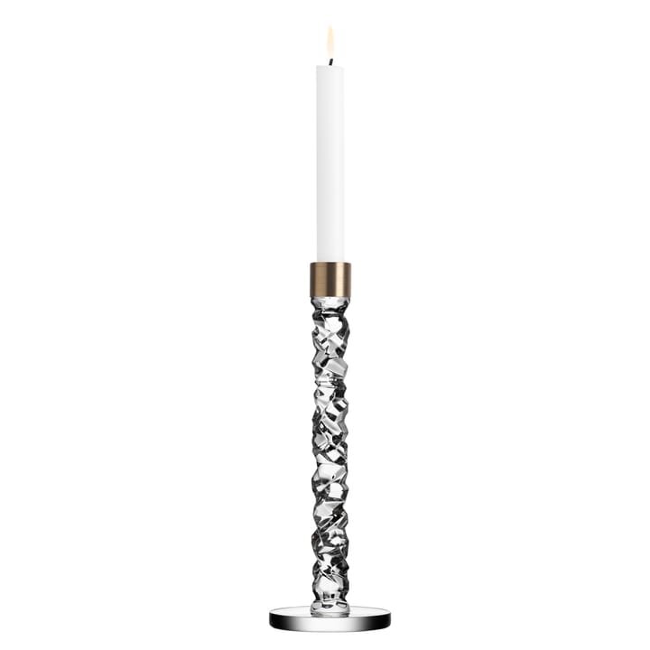 Suporte de velas Carat latão - Altura: 29,7 cm. - Orrefors